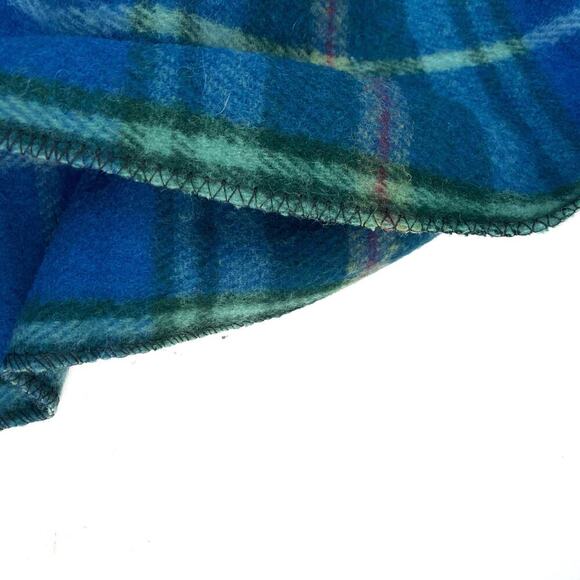 Patrick King Woollen Co Merino Wool Pocket Scarf NWT | Blue Green Tartan Gift - Picture 9 of 16